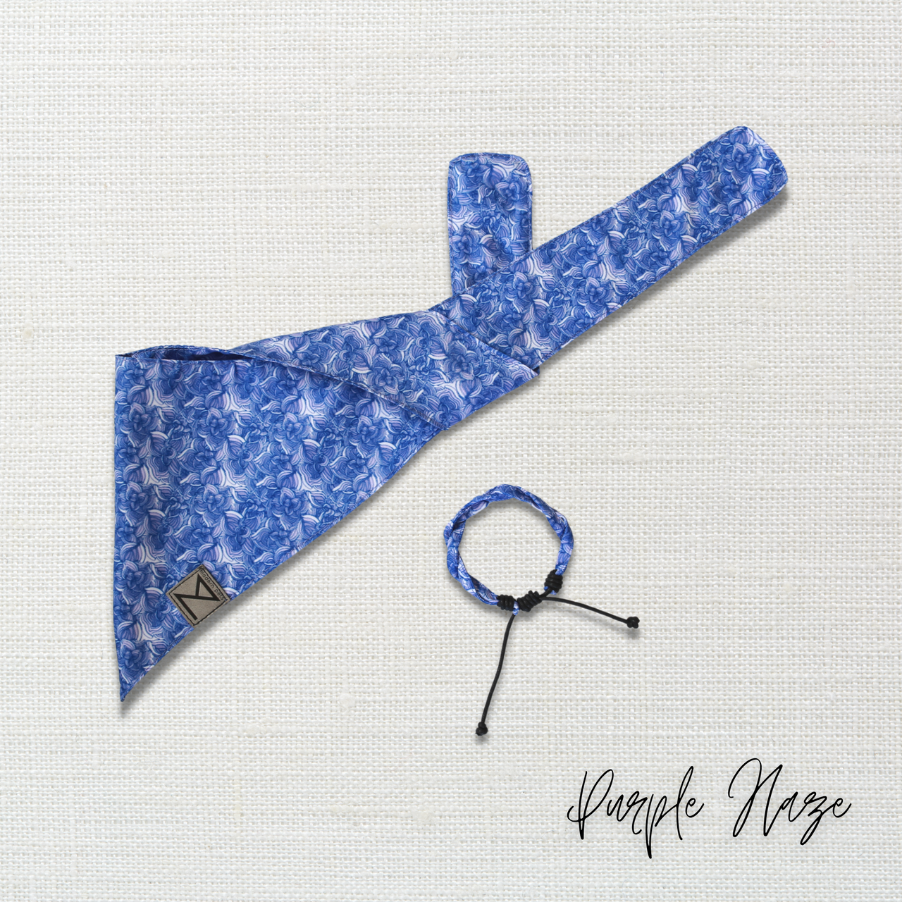 Premium Designer Dog Bandana with Matching Bracelet