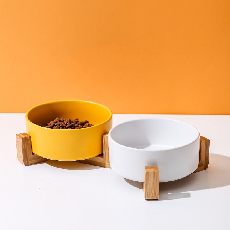 Ceramic Double Bowl Set for Pets 