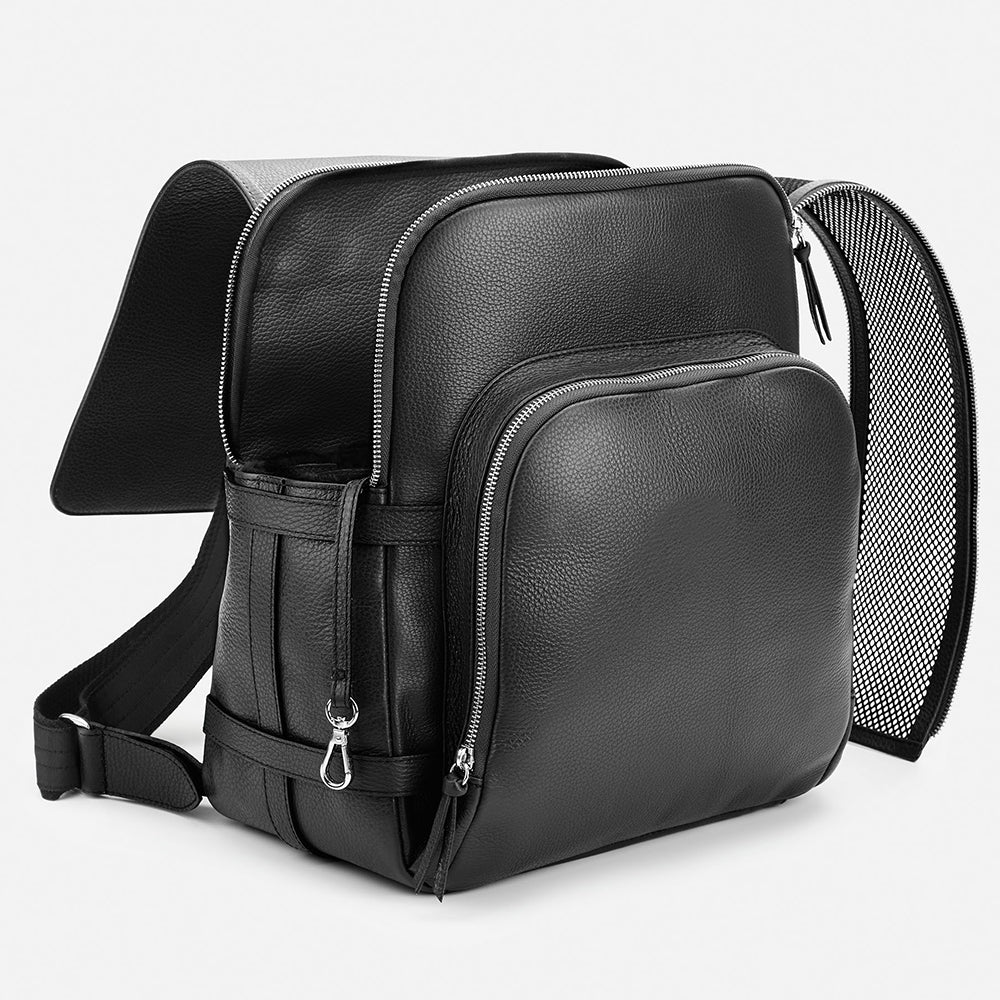 Sustainable Leather Pet Travel Backpack