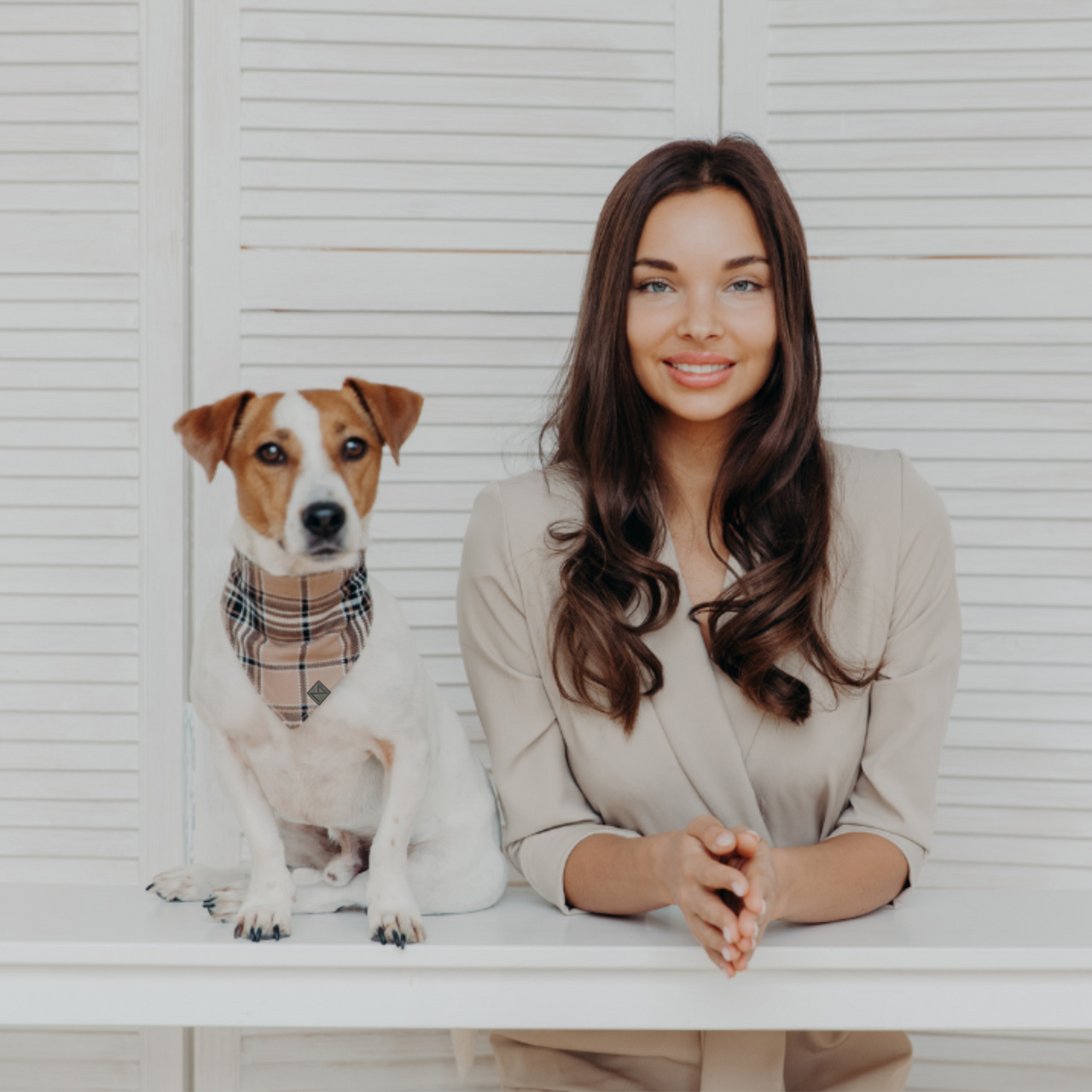 Premium Designer Dog Bandana with Matching Bracelet